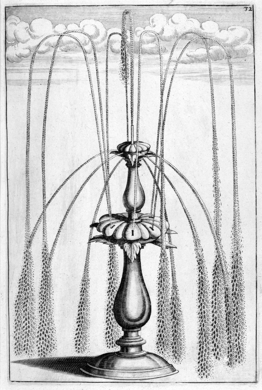 Dekorativ fontenedesign, 1664 av Georg Andreas Bockler