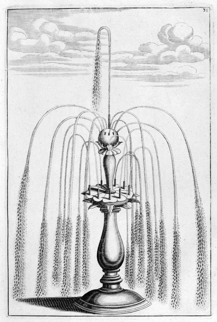 Dekorativ fontenedesign, 1664 av Georg Andreas Bockler