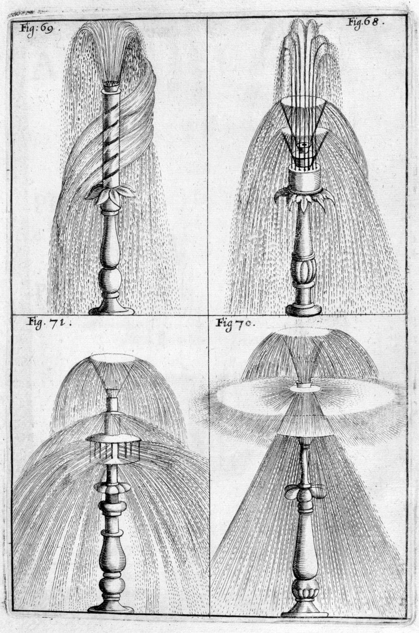 Dekorativ fontenedesign, 1664 av Georg Andreas Bockler