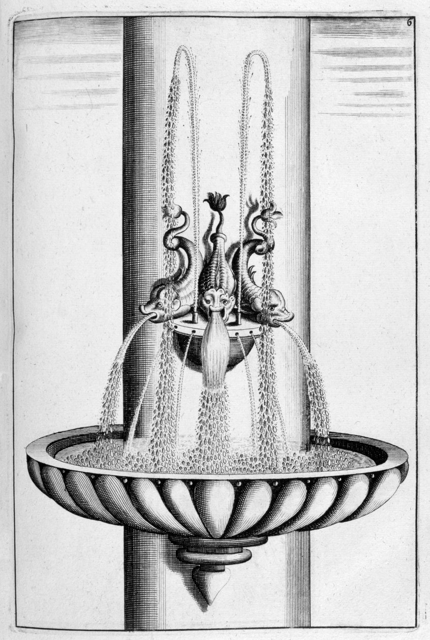 Dekorativ fontenedesign, 1664 av Georg Andreas Bockler