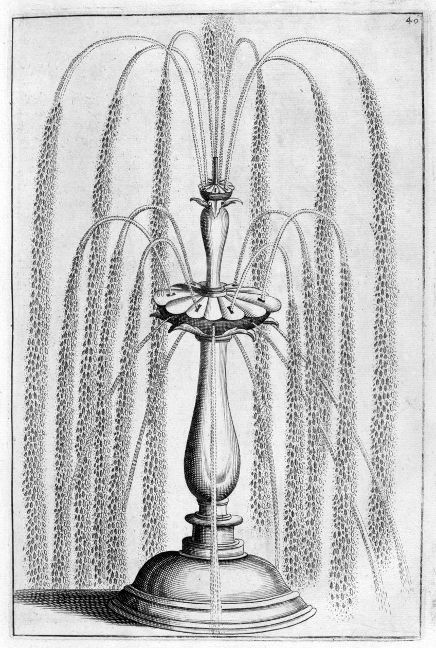 Dekorativ fontenedesign, 1664 av Georg Andreas Bockler