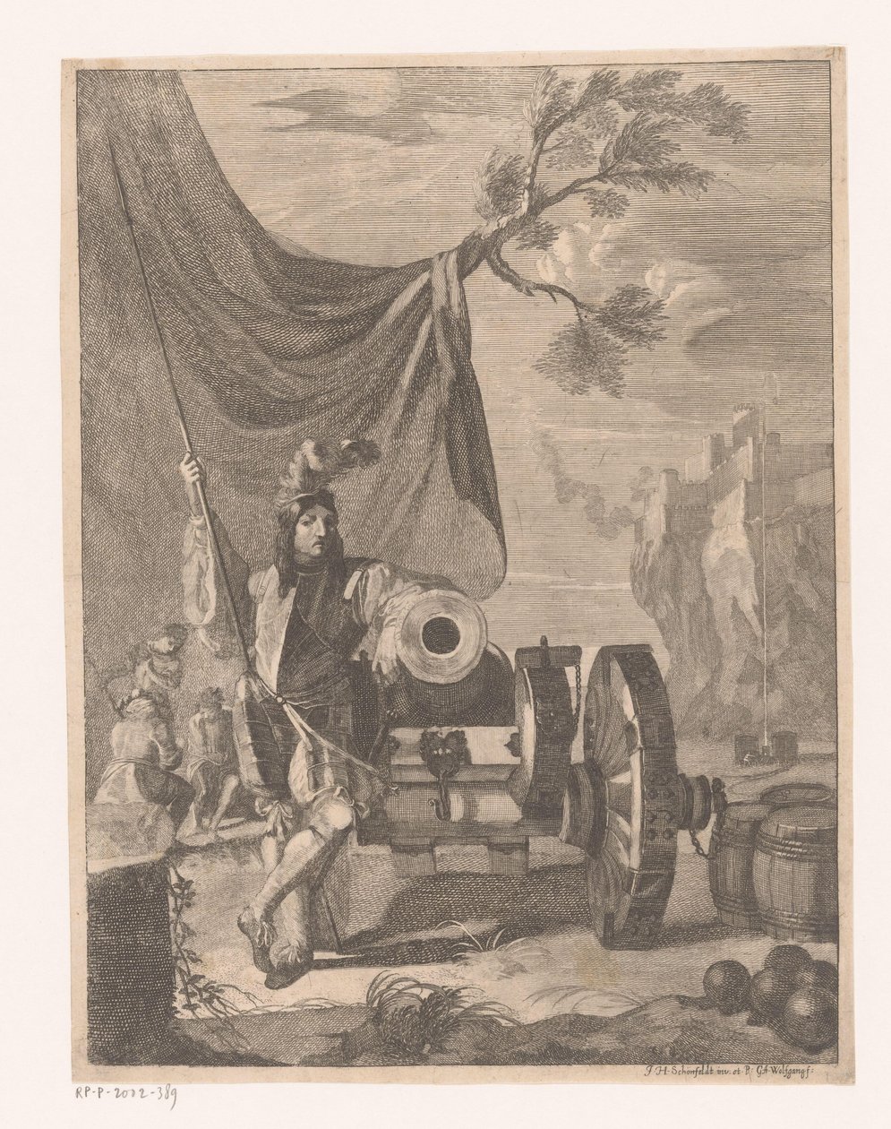 Gunner ved en pistol av Georg Andreas Wolfgang