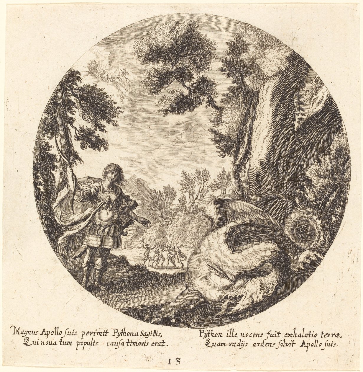 Apollo dreper pytonen av Georg Andreas Wolfgang the Elder