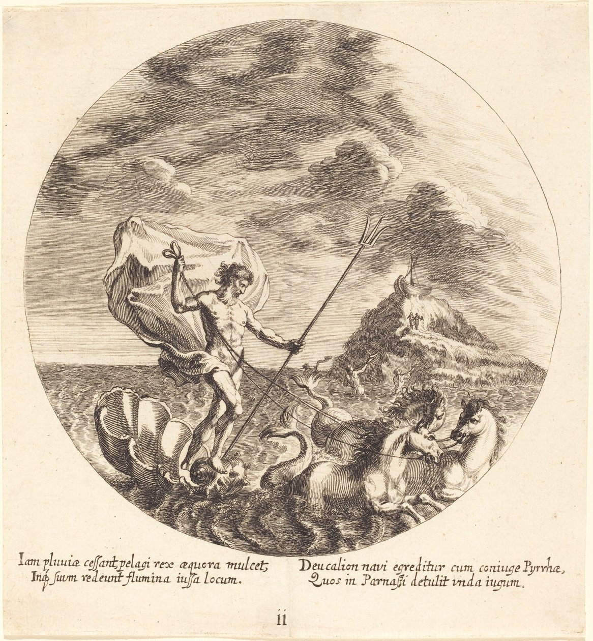 Deucalion og Pyrrha Land på Parnassus av Georg Andreas Wolfgang the Elder