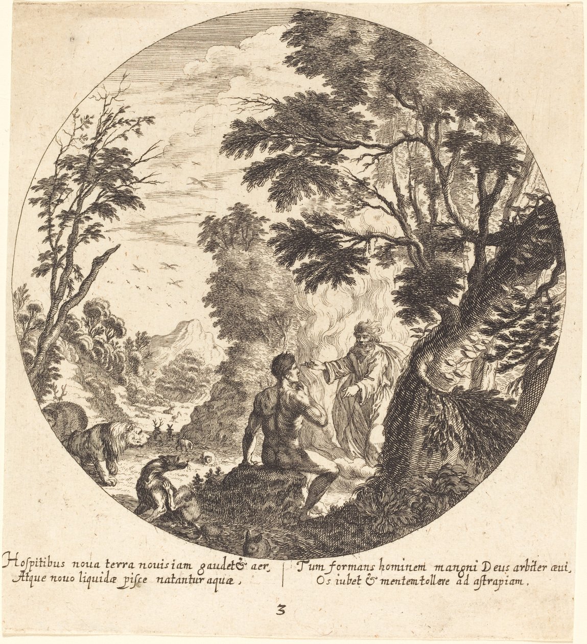 Gud skaper mennesket av Georg Andreas Wolfgang the Elder