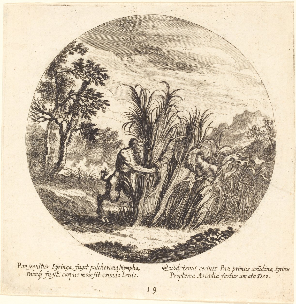 Pan og Syrinx av Georg Andreas Wolfgang the Elder
