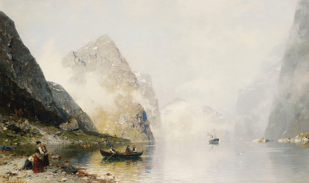 En fjordscene av Georg Anton Rasmussen