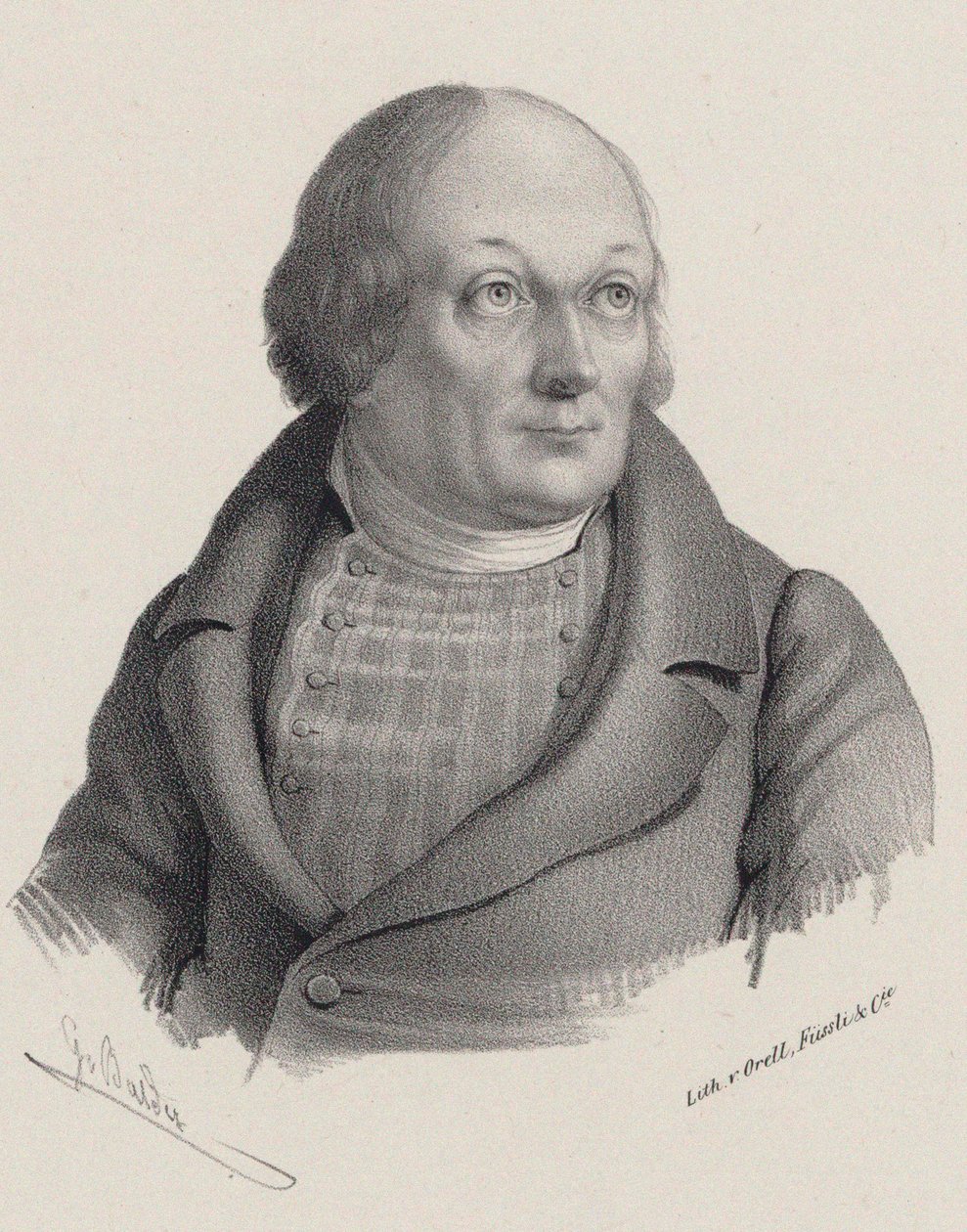 Portrett av Hans Georg Nägeli 1773-1836, ca. 1840. av Georg Balder