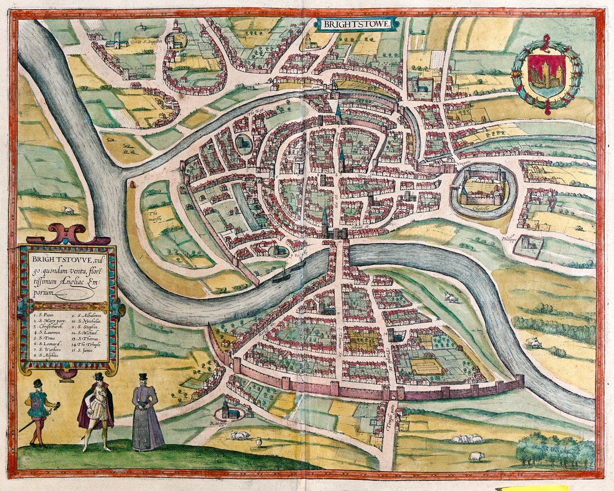 Bristol - Storbritannia, i #39;Civitates Orbis Terrarum#39; av Georg Braun, Köln 1617 av Georg Braun