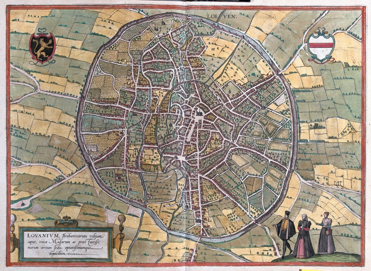Leuven, Belgia, i #39;Civitates Orbis Terrarum#39; av Georg Braun, Köln 1617 av Georg Braun