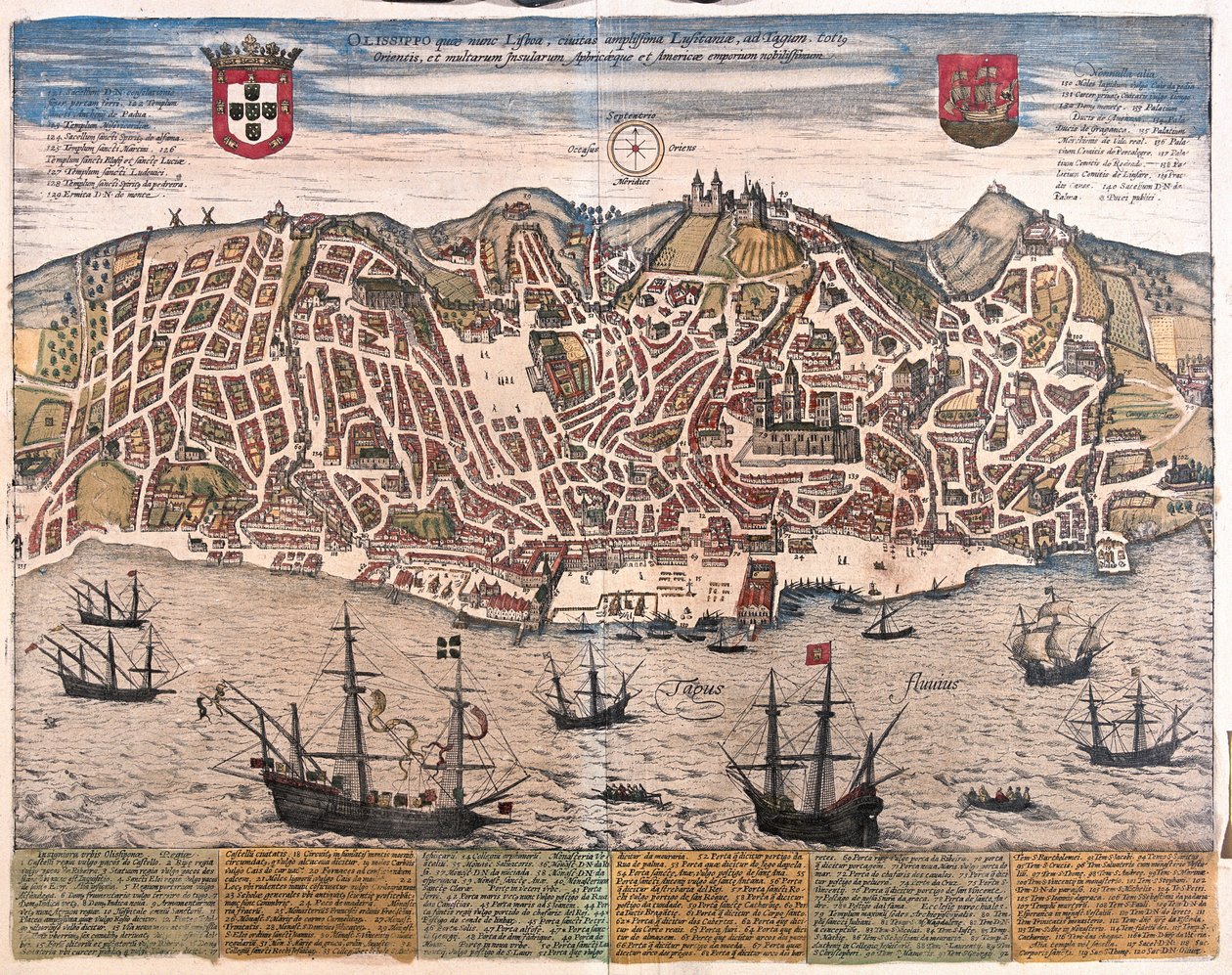 Lisboa, Portugal - i #39;Civitates Orbis Terrarum#39; av Georg Braun, Köln 1617 av Georg Braun