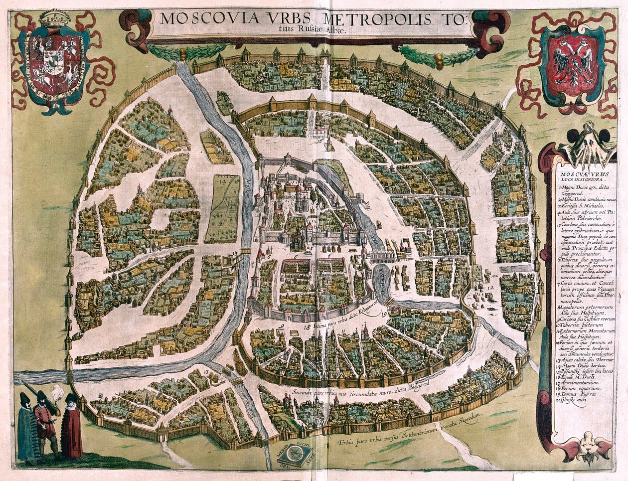 Moskva, Russland - i #39;Civitates Orbis Terrarum#39; av Georg Braun, Köln 1617 av Georg Braun