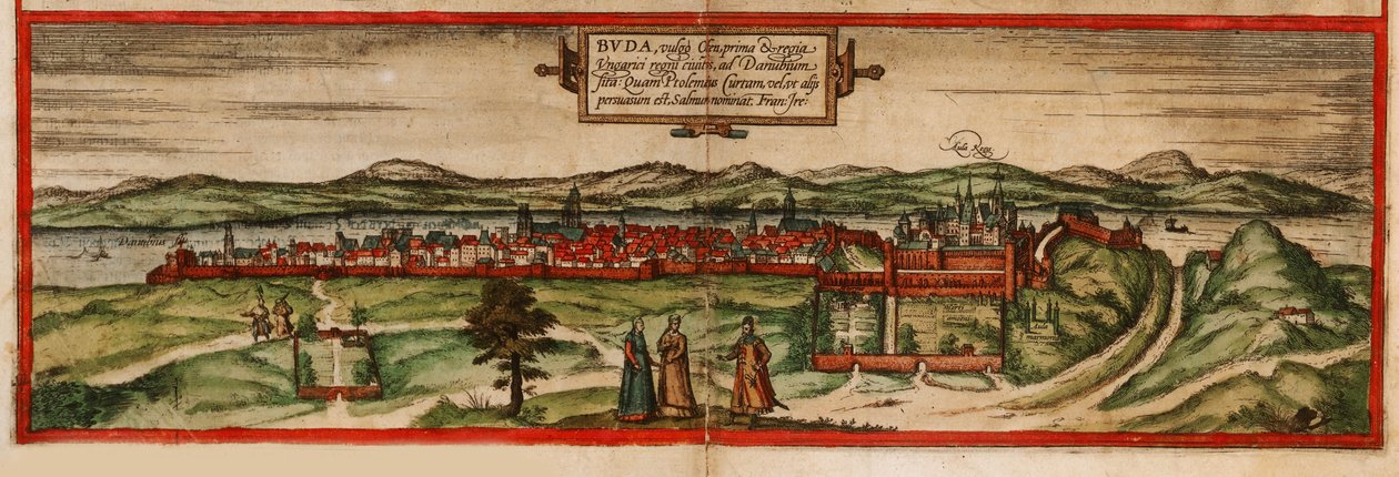 Buda, ofte kjent som Ofen Fra: Terrarium, 1572 av Georg Braun und Franz Hogenberg
