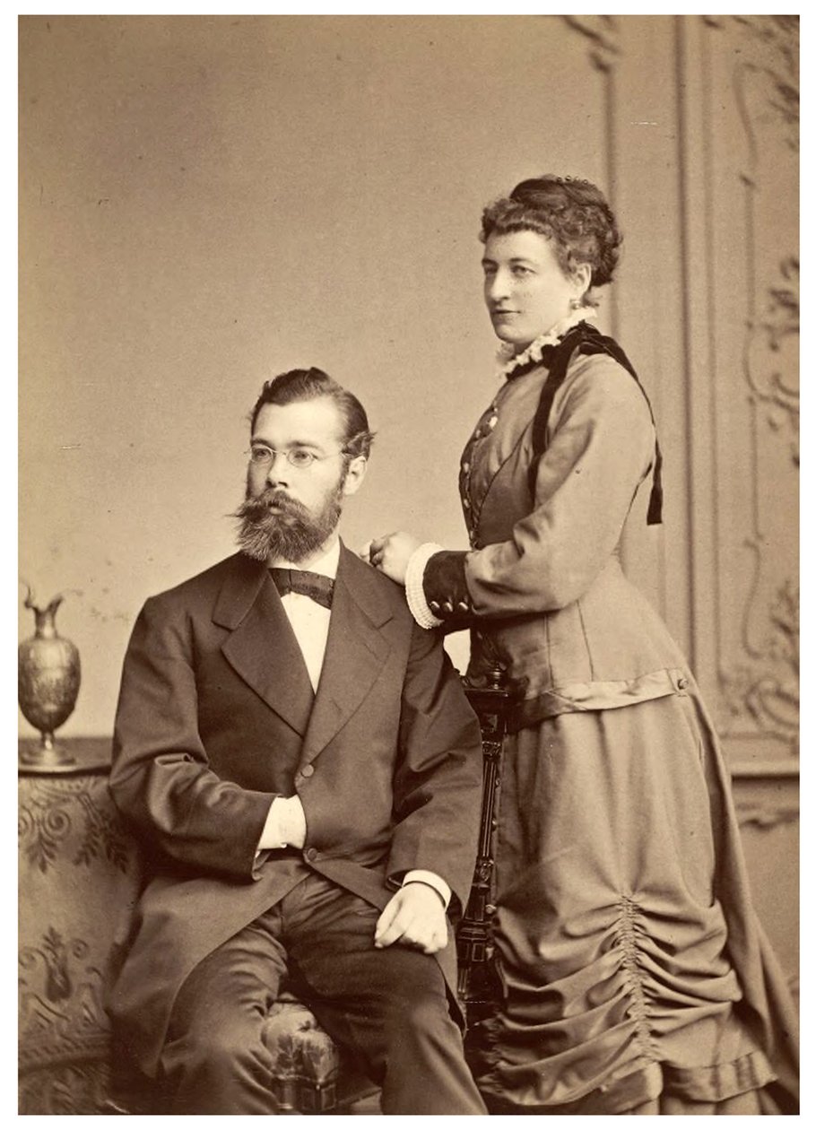 Portrett av Hermann von Ihering med sin første kone, Anna Maria Clara Belzer Wolf av Georg Brokesch