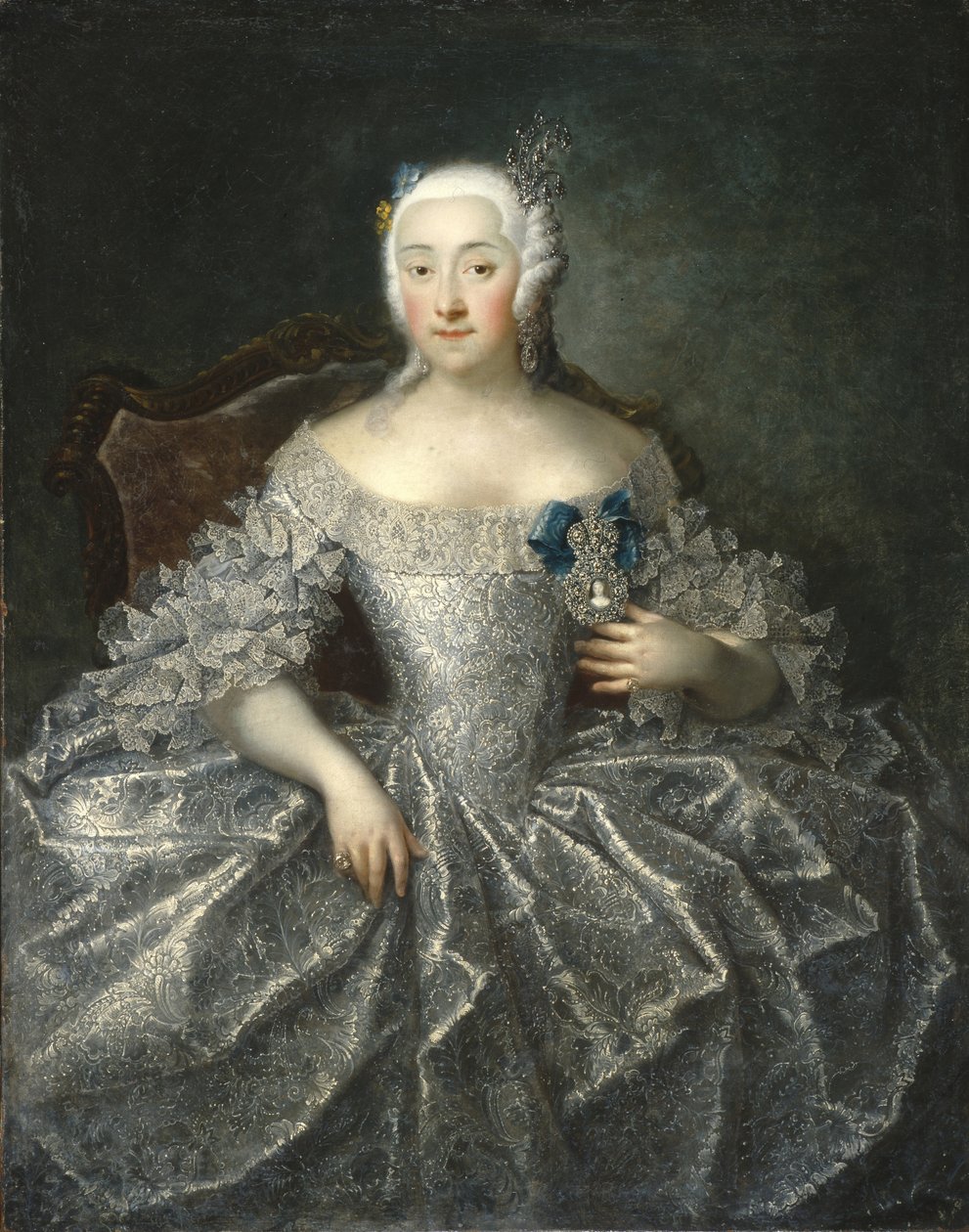 Portrett av grevinne Varvara Alexeyevna Sheremetyeva 1711-1767, 1746 av Georg Christoph Grooth