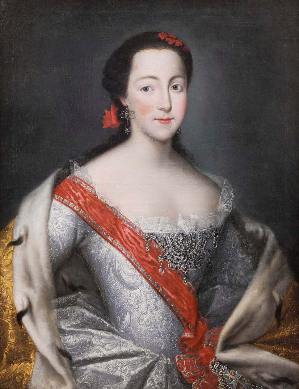 Portrett av keiserinne Catherine II 1729-1796, 1750-tallet. av Georg Christoph Grooth