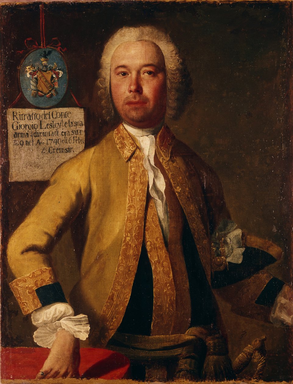 Portrett av general grev George Lesley 1720-1772, 1749 av Georg Christoph Grooth