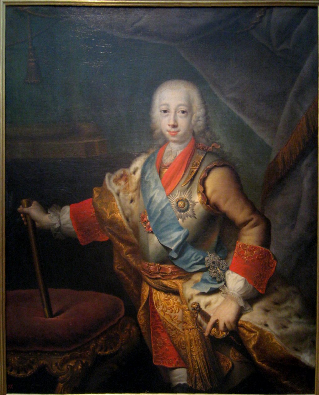 Portrett av storhertug Peter Fedorovich (senere keiser Peter III) av Georg Cristoph Grooth