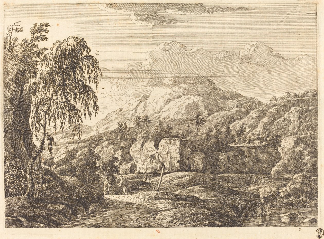 Landskap med kors og figurer av Georg Eisenmann