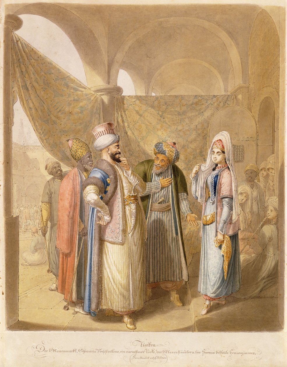 Slavemarkedet, 1824 av Georg Emanuel Opitz