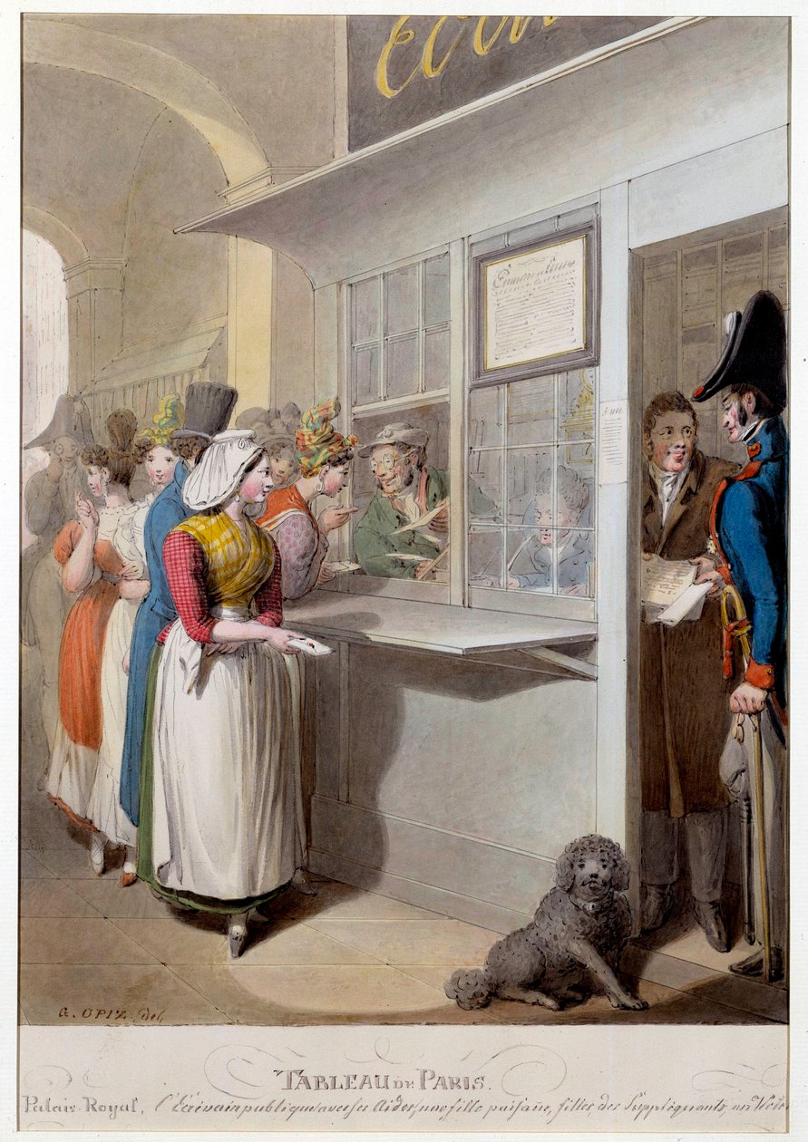 Den offentlige forfatteren av Royal Palace Lithography av George Emanuel Opitz (1775-1841) Paris fra 1800-tallet, Musee Carnavalet av Georg Emanuel Opitz