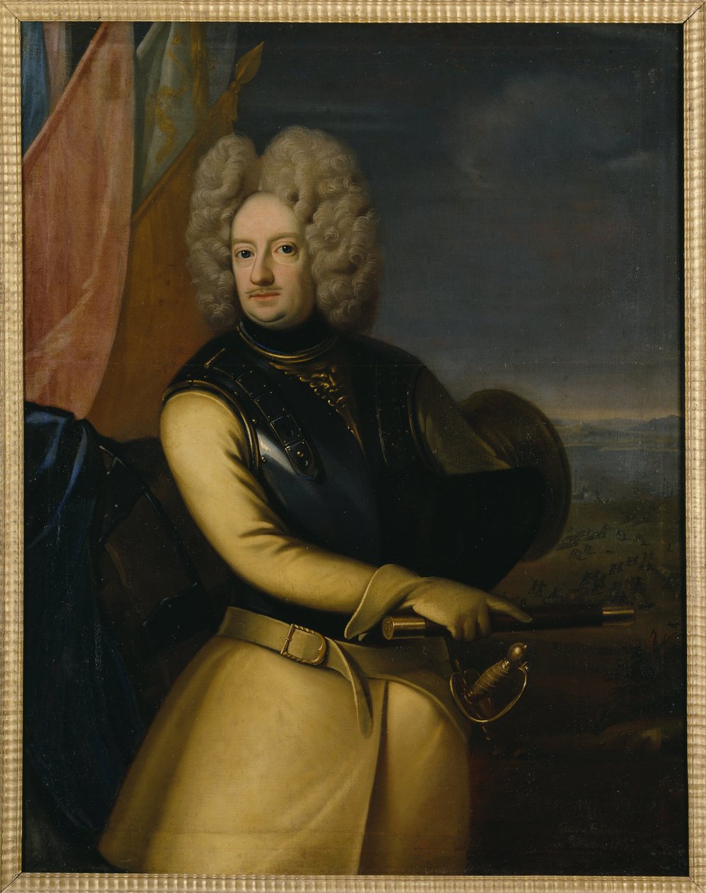 Comte Magnus Stenbock, field marechal suedois - Portrett av grev Magnus Stenbock (1665-1717), av Schroeder, Georg Engelhard (1684-1750). Olje på lerret av Georg Engelhardt Schröder
