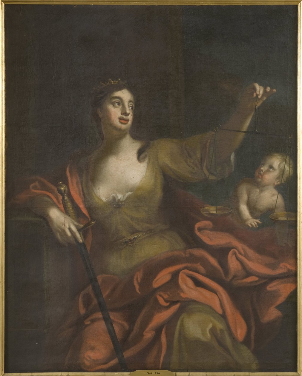 Equite (Justice) - Aequitas, av Schroder, Georg Engelhard (George Engelhardt) (1684-1750). Olje på lerret. Mål: 154x123 cm. Nationalmuseum Stockholm av Georg Engelhardt Schröder