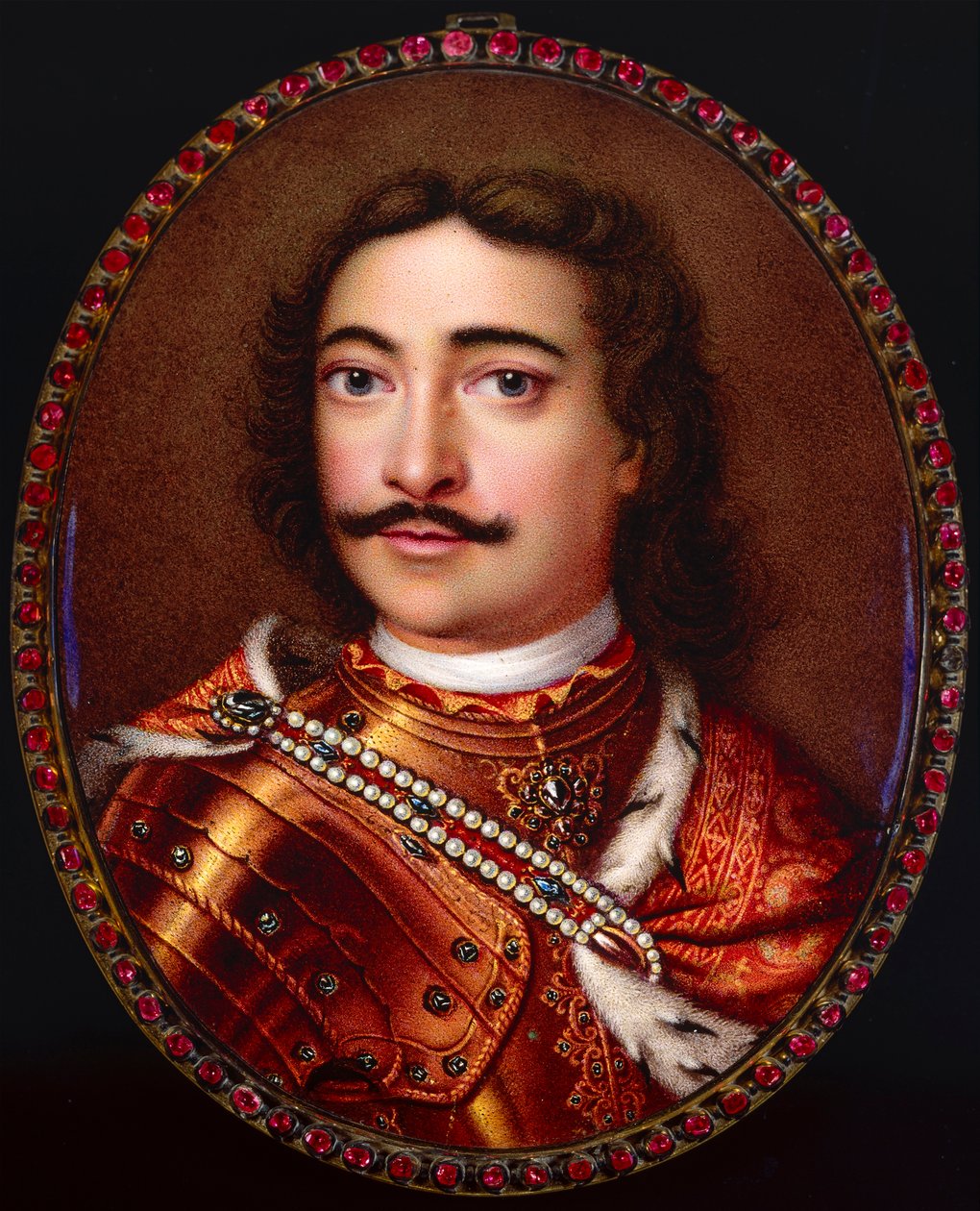 Portrett av keiser Peter I den store 1672-1725. av Georg Friedrich Dinglinger
