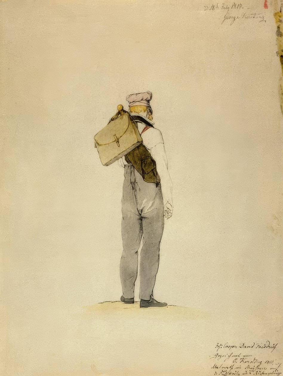 C.D. Friedrich på fottur i Giant Mountains av Georg Friedrich Kersting