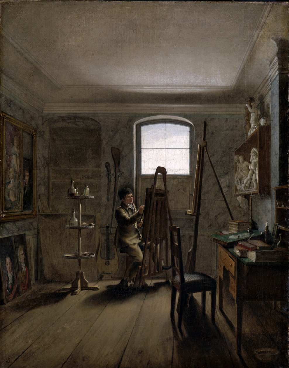 Maleren Gerhard von Kügelgen i atelieret hans av Georg Friedrich Kersting