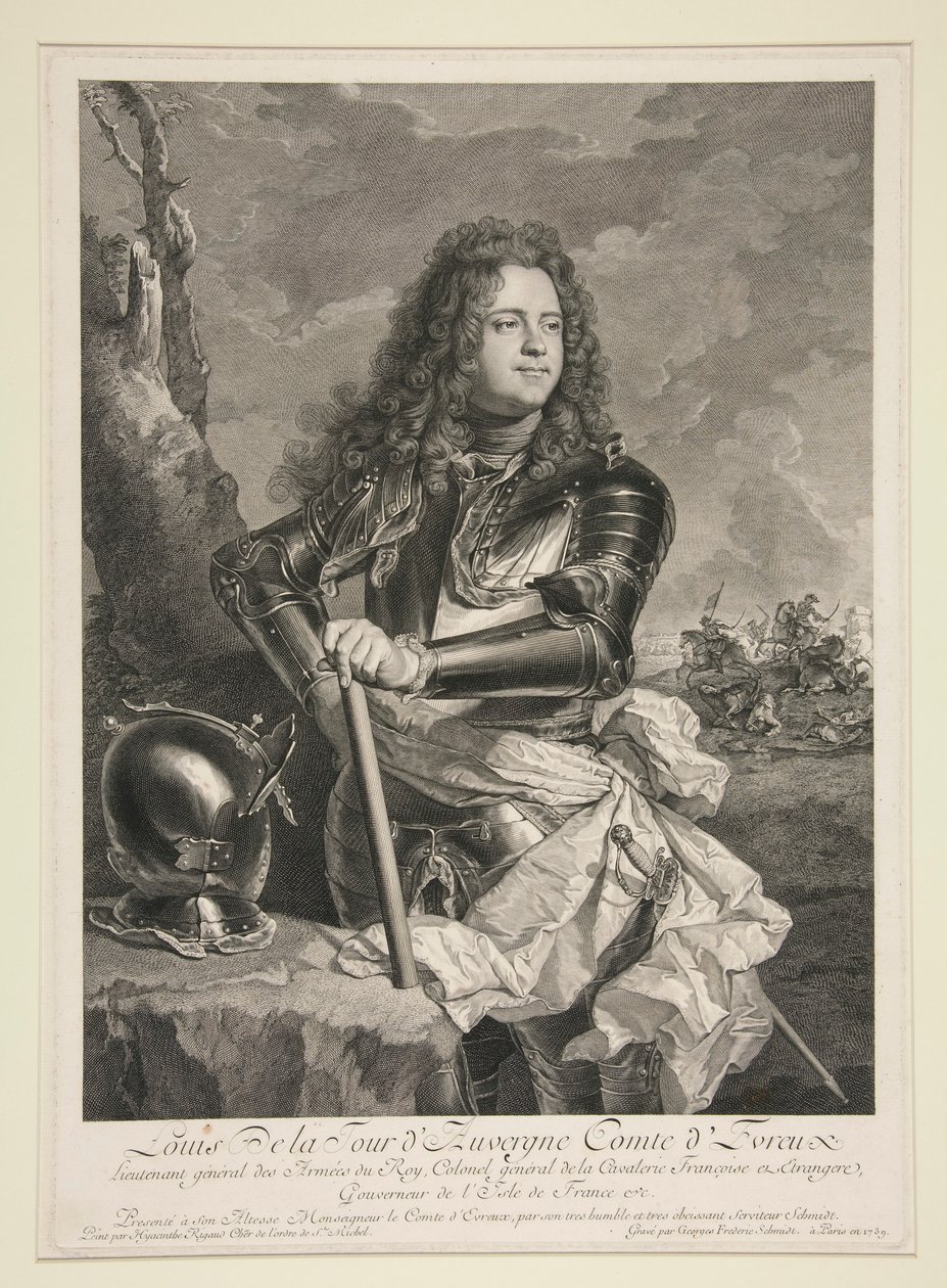 Portrett av Louis de la tour d av Georg Friedrich Schmidt