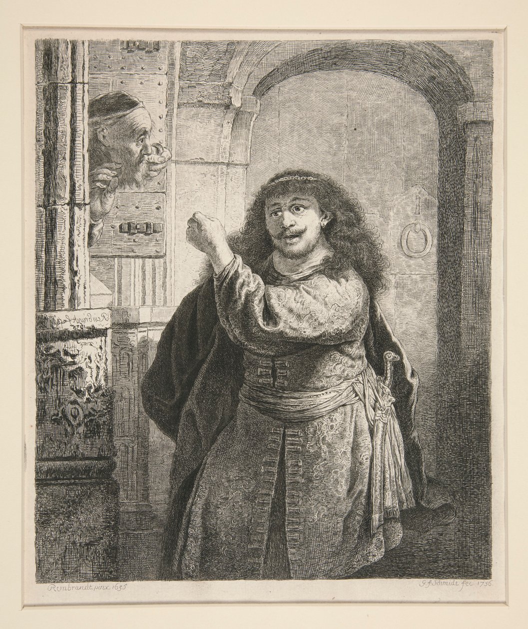Samson truer sin svigerfar av Georg Friedrich Schmidt