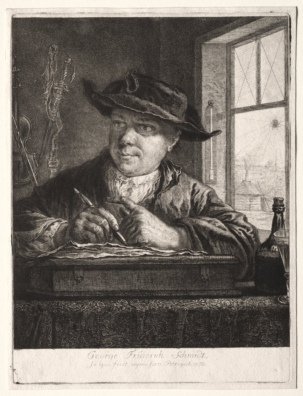 Selvportrett av Georg Friedrich Schmidt