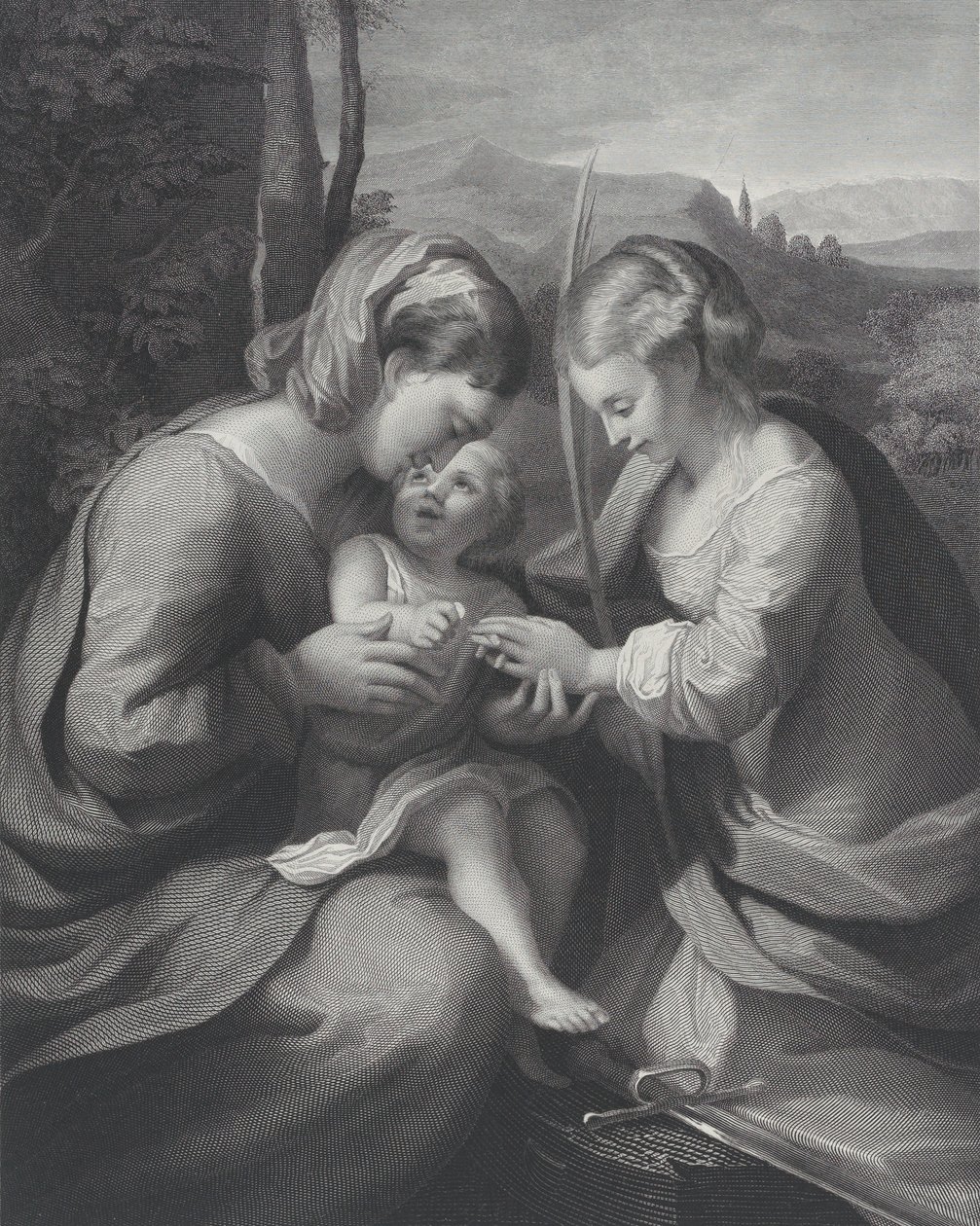Det mystiske ekteskapet til Saint Catherine, ca. 1831. av Georg Jacob Felsing