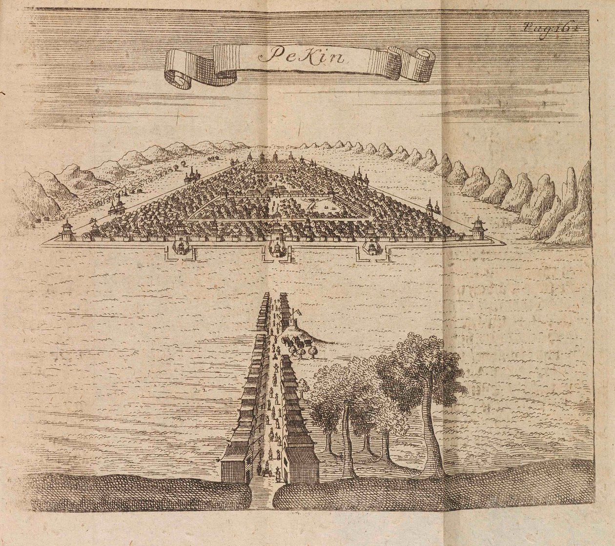 Beijing. Reiseskildring av en ambassade til Beijing arrangert av tsar Peter I den store, 1719. av Georg Johann Unverzagt
