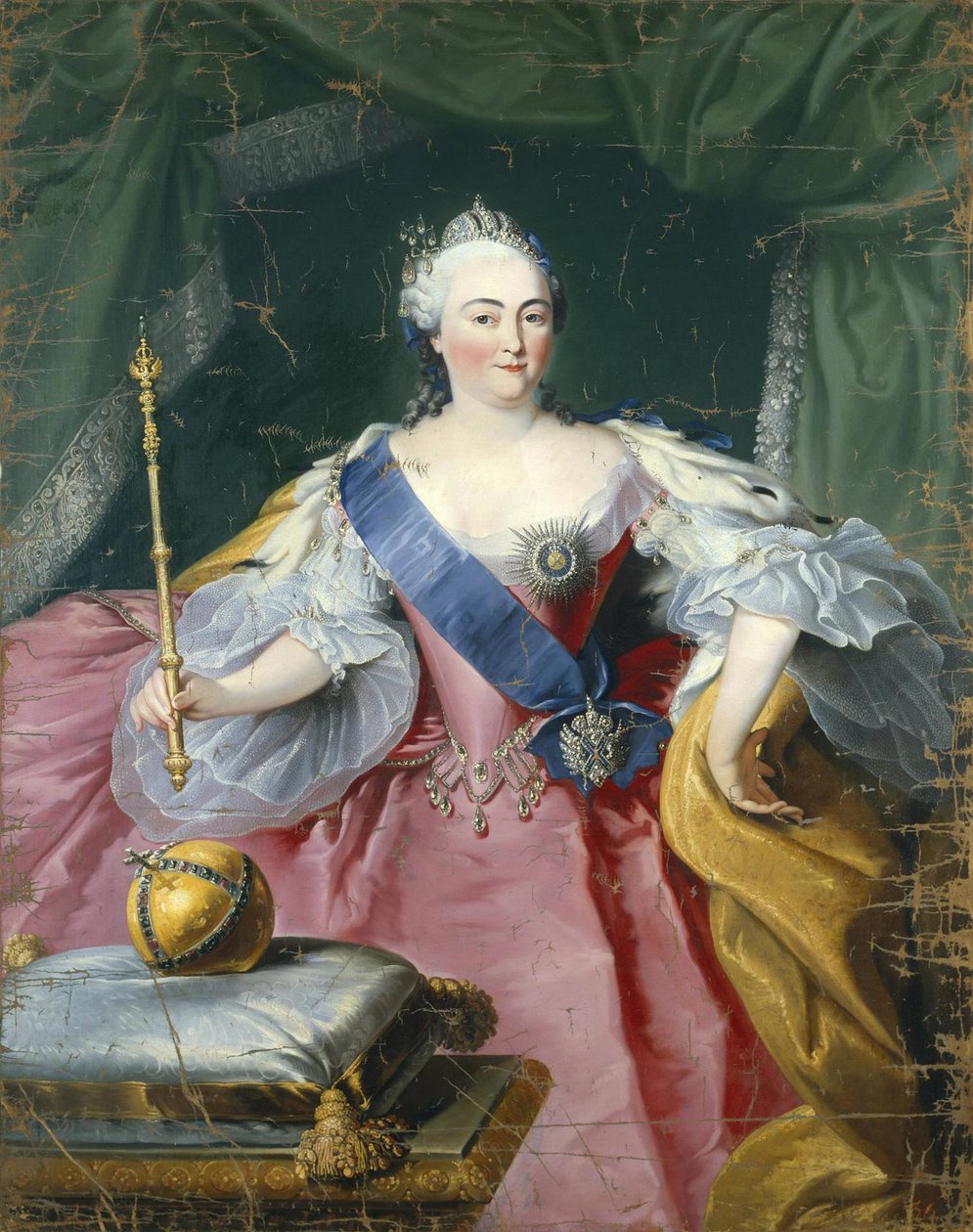 Portrett av keiserinne Elisabeth 1709-1762, 1750-årene av Georg Kaspar von Prenner