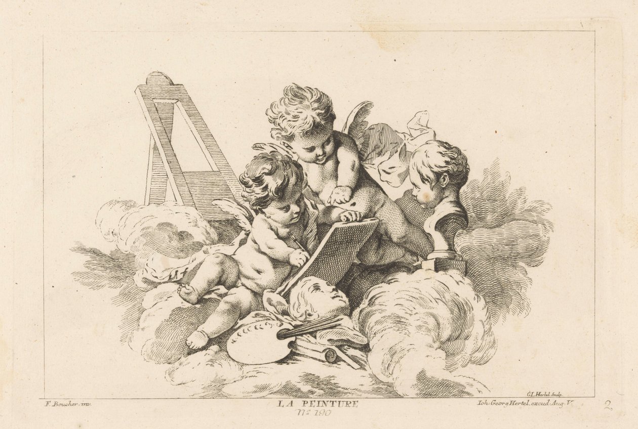 Schilderkunst La Peinture (tittel på objekt) Livre des Arts (serietittel) av Georg Leopold Hertel