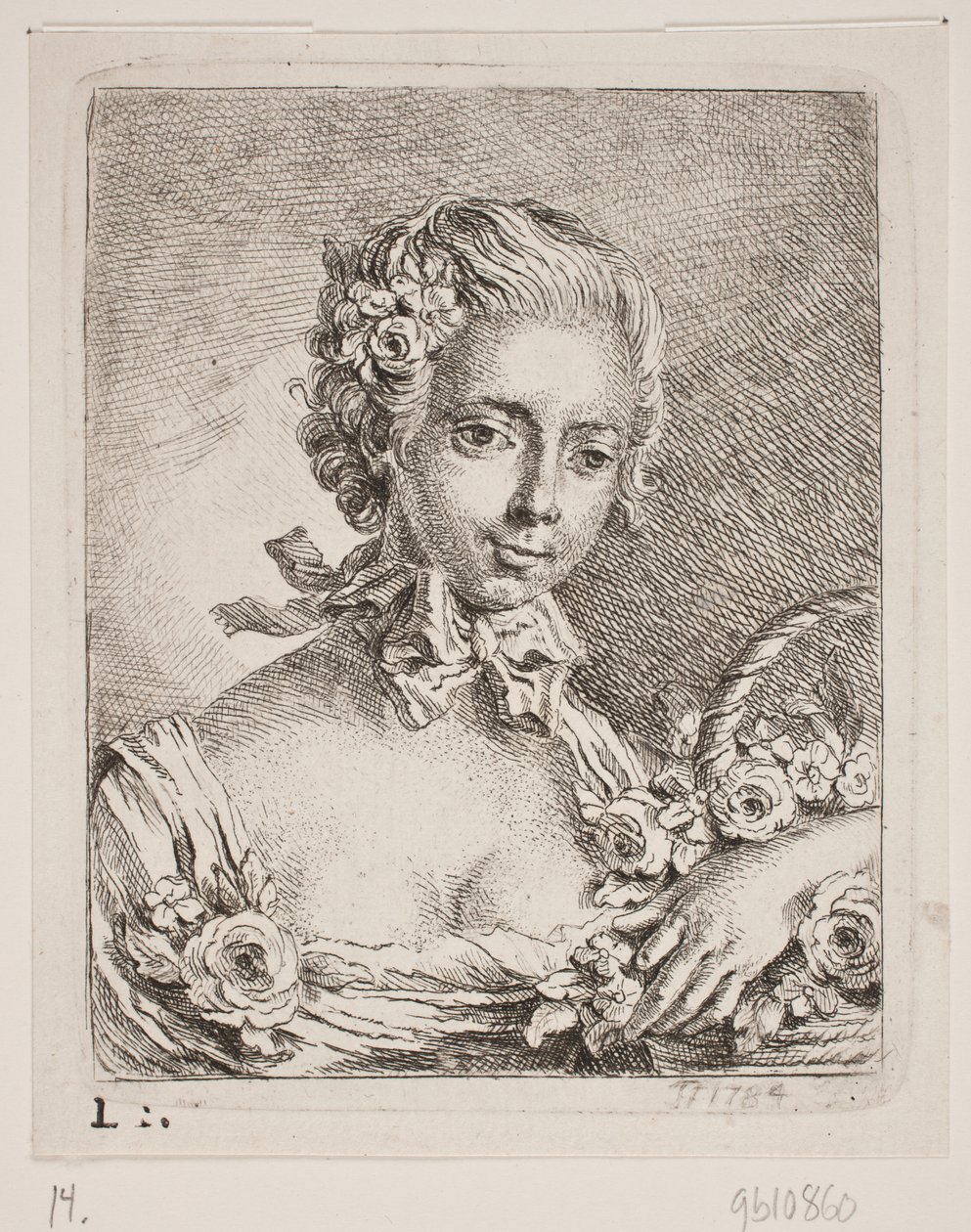 En blomsterjente av Georg Mathias Fuchs