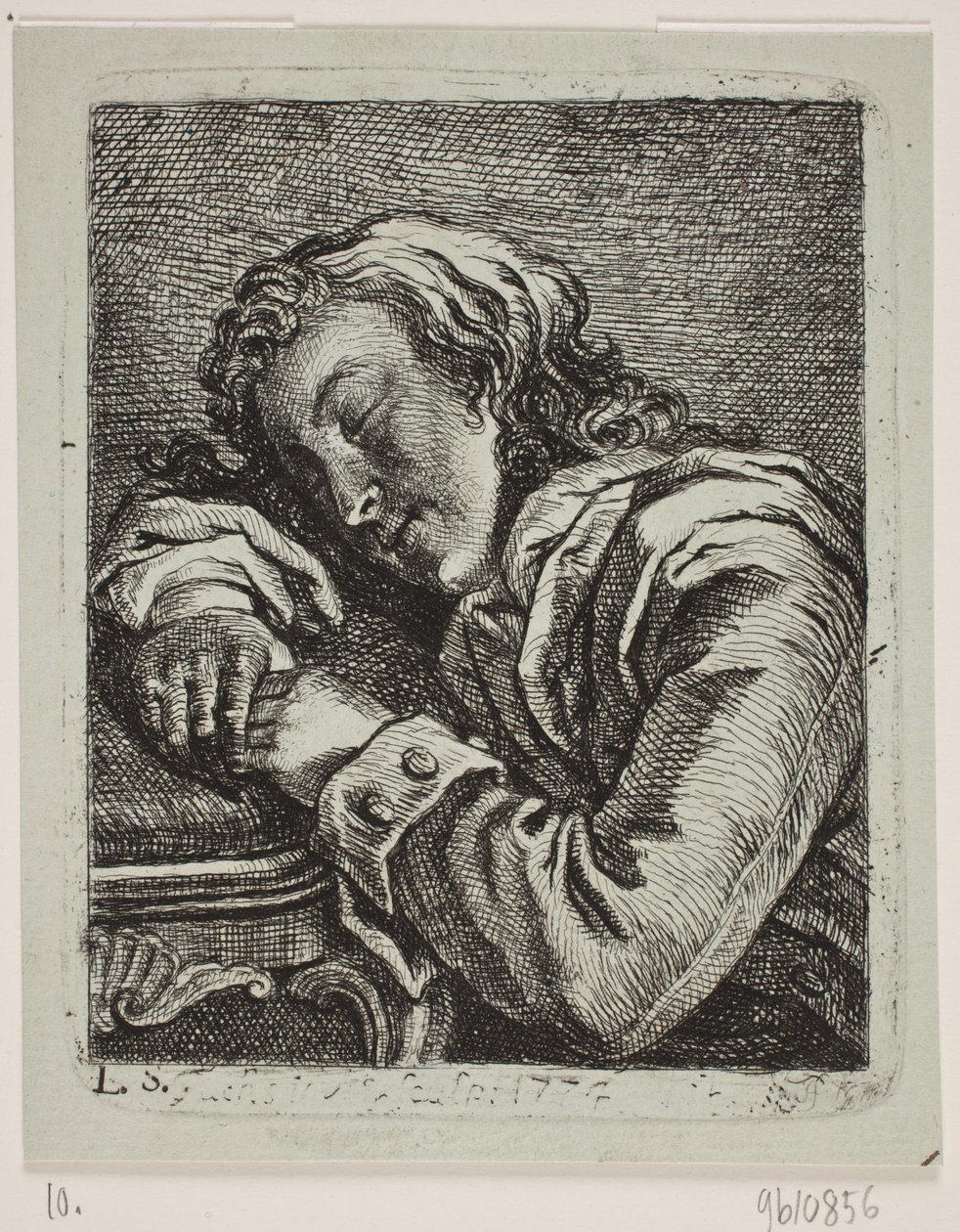 En sovende mann av Georg Mathias Fuchs