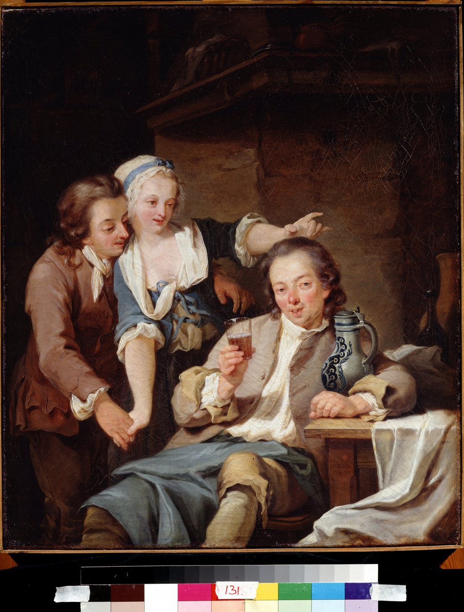 Mari trompe (vin og kjærlighet). En mann bedratt (vin og kjærlighet). Maleri av Georg Melchior Kraus (1737-1806) av Georg Melchior Kraus