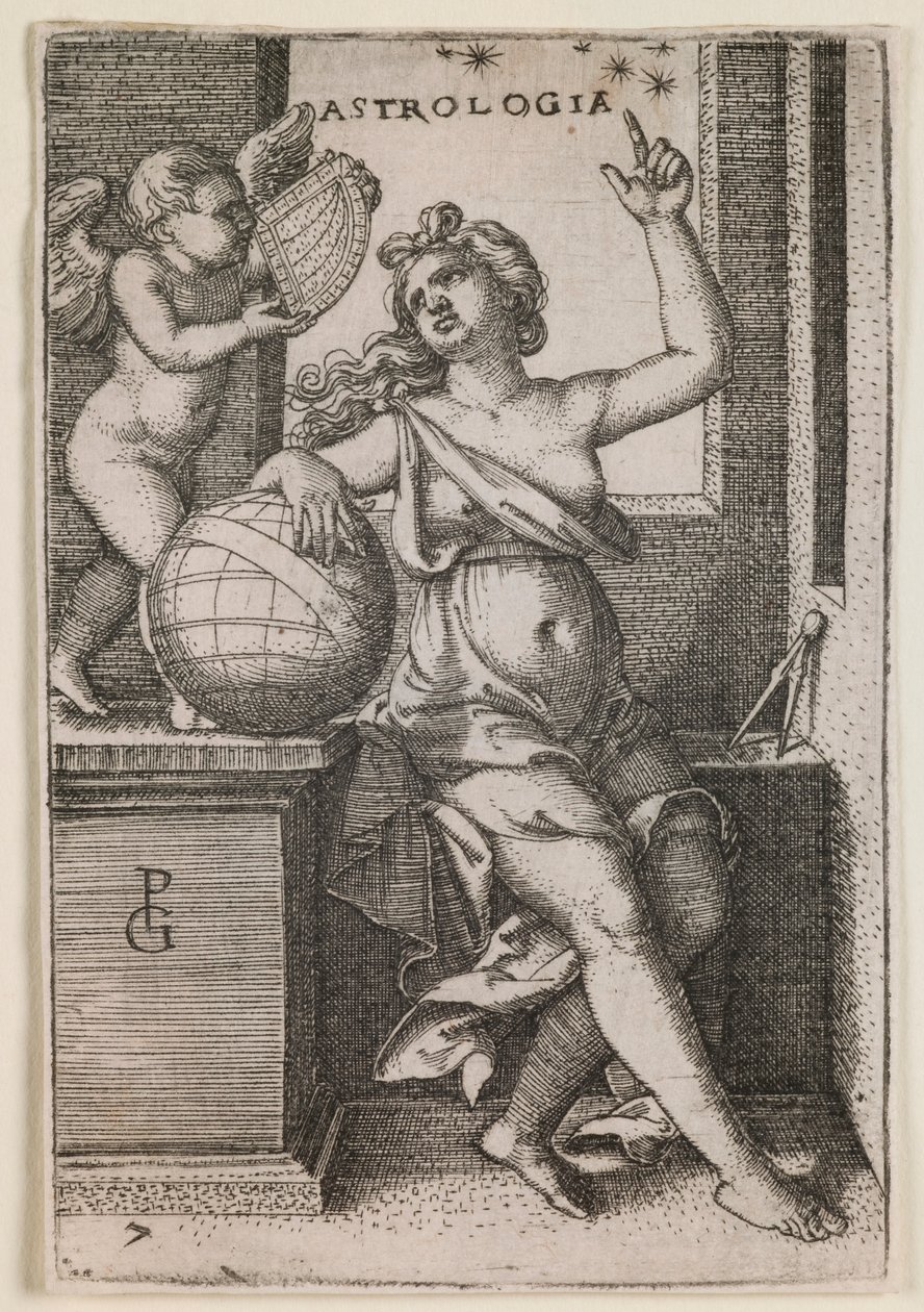 Astrologia, fra serien "The Liberal Arts" av Georg Pencz