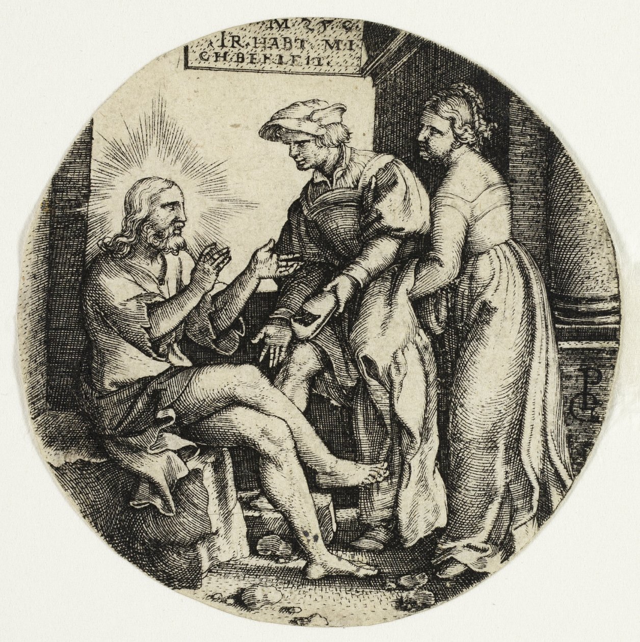 Clothing the Naked, fra The Seven Acts of Mercy av Georg Pencz