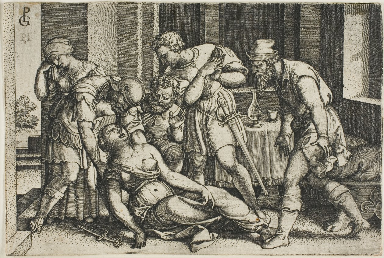 Lucretias død av Georg Pencz