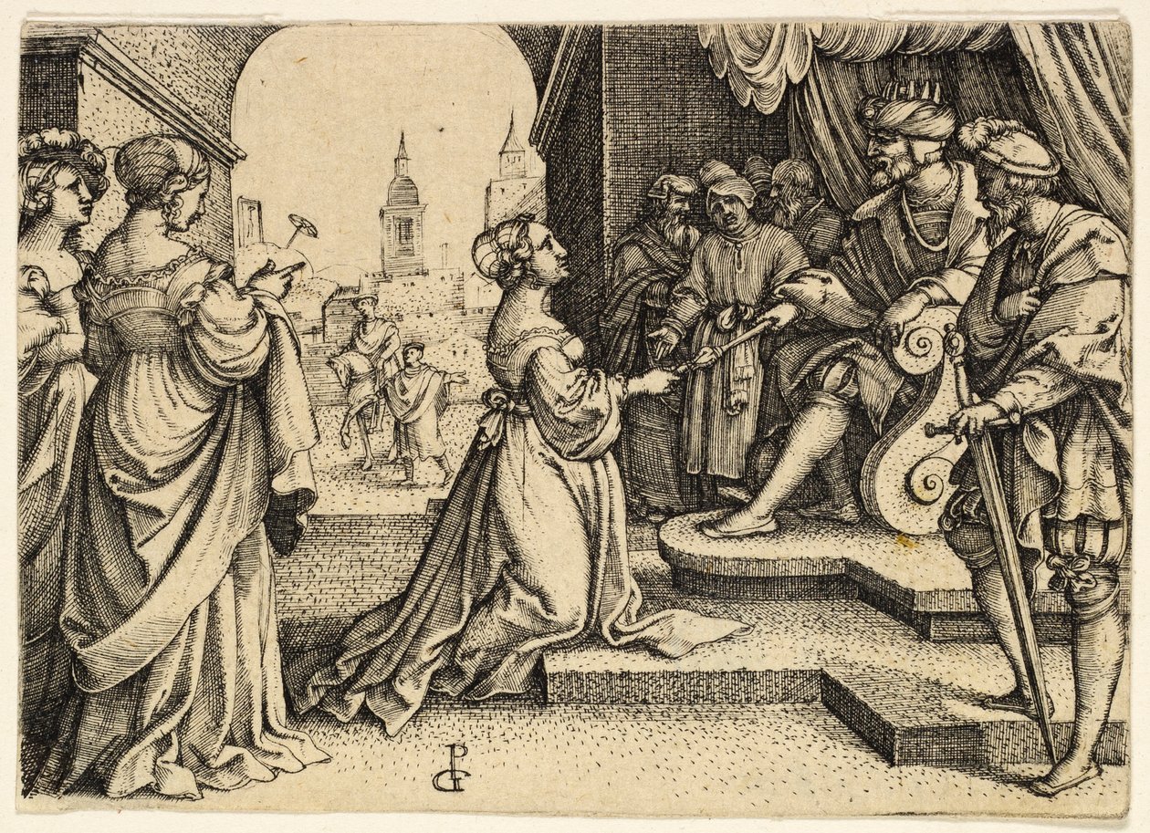 Ester før Ahasverus av Georg Pencz