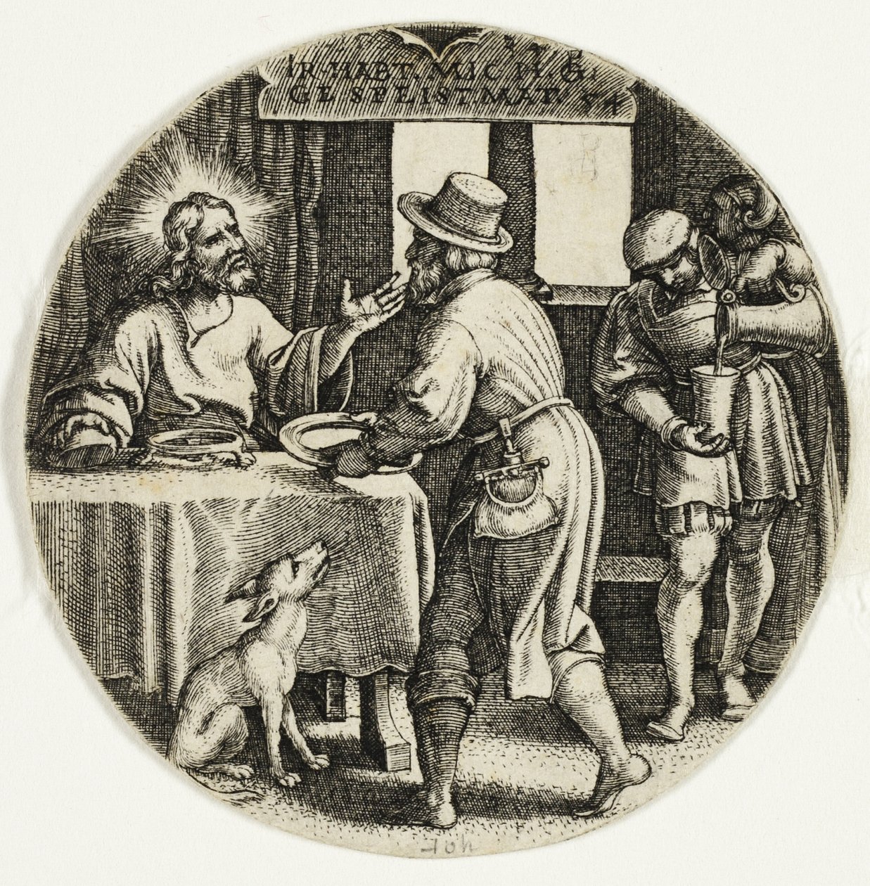 Feeding the Hungry, fra The Seven Acts of Mercy av Georg Pencz