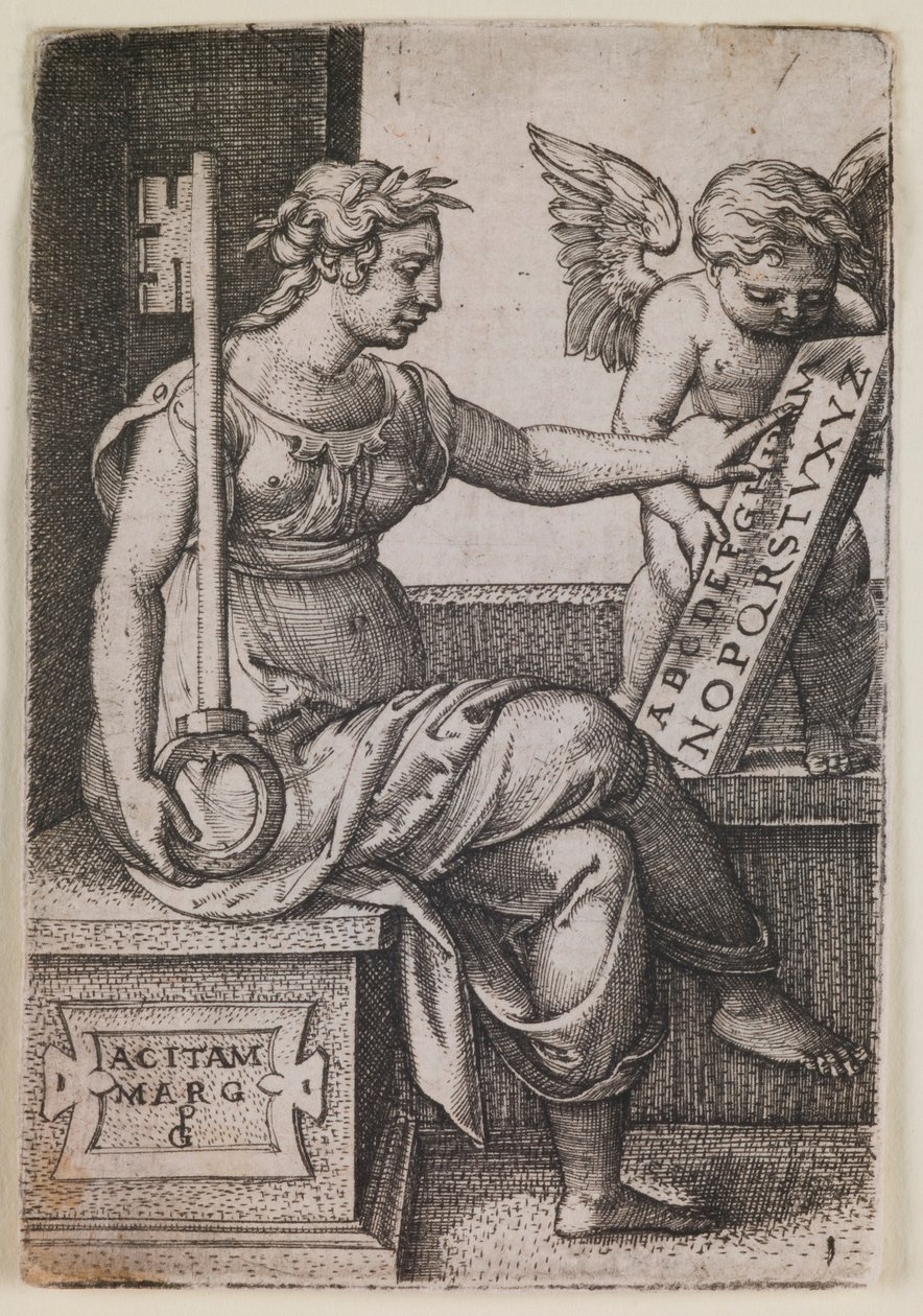 Grammatica, fra serien "The Liberal Arts" av Georg Pencz