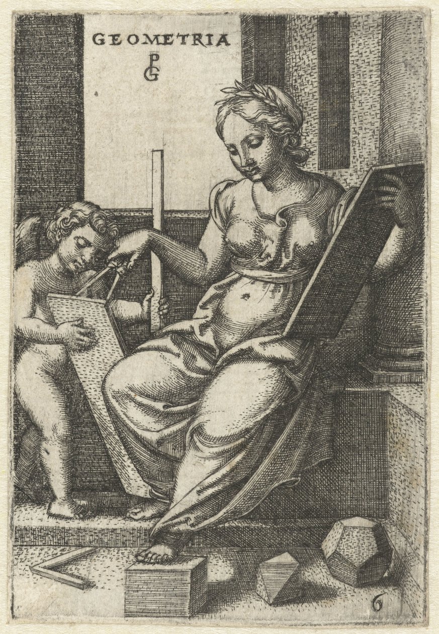 Geometri Geometri (tittel på objekt) Seven Liberal Arts (serietittel) av Georg Pencz
