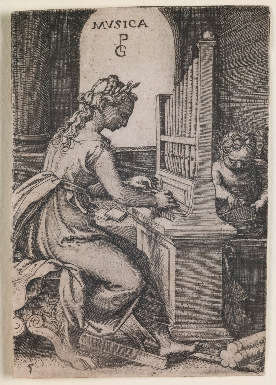 Musica, fra serien "The Liberal Arts" av Georg Pencz