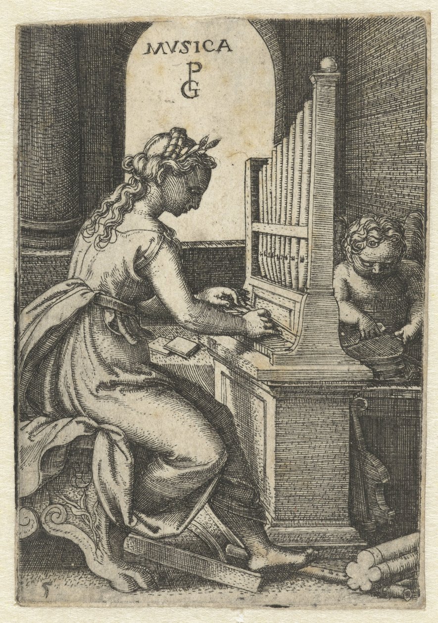 Musikk Musica (tittel på objekt) Seven Liberal Arts (serietittel) av Georg Pencz
