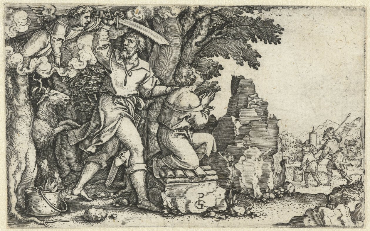 Offer av Abraham fra Isak Historien om Abraham (serietittel) av Georg Pencz
